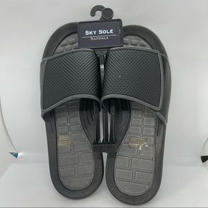 🌵Sky Sole Black Men’s Slip On Sandals Size 11 NWT